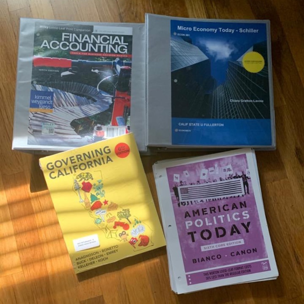ACCOUNTING AND AMERICAN POLITICS TEXTBOOKS.